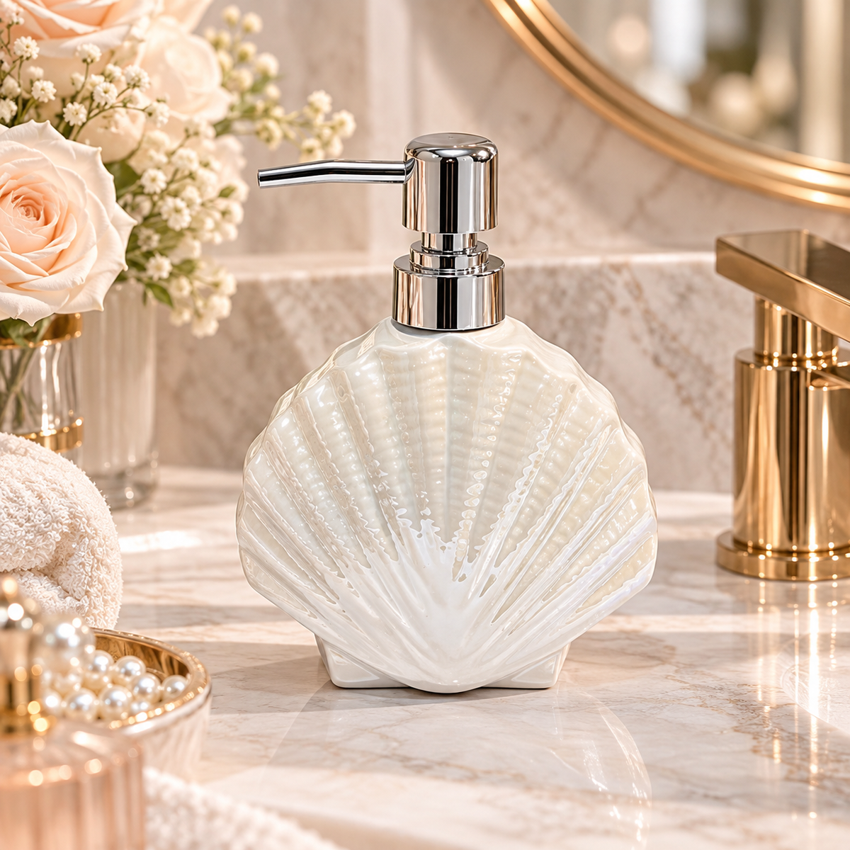 Pearl Shell Soap Dispenser