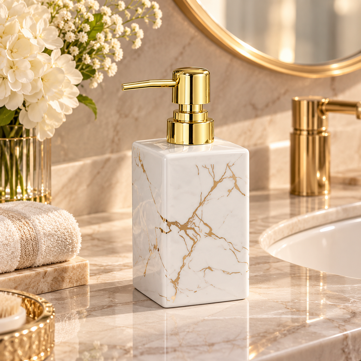 Marble Luxe Soap Dispenser