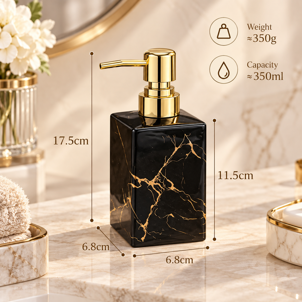 Marble Luxe Soap Dispenser