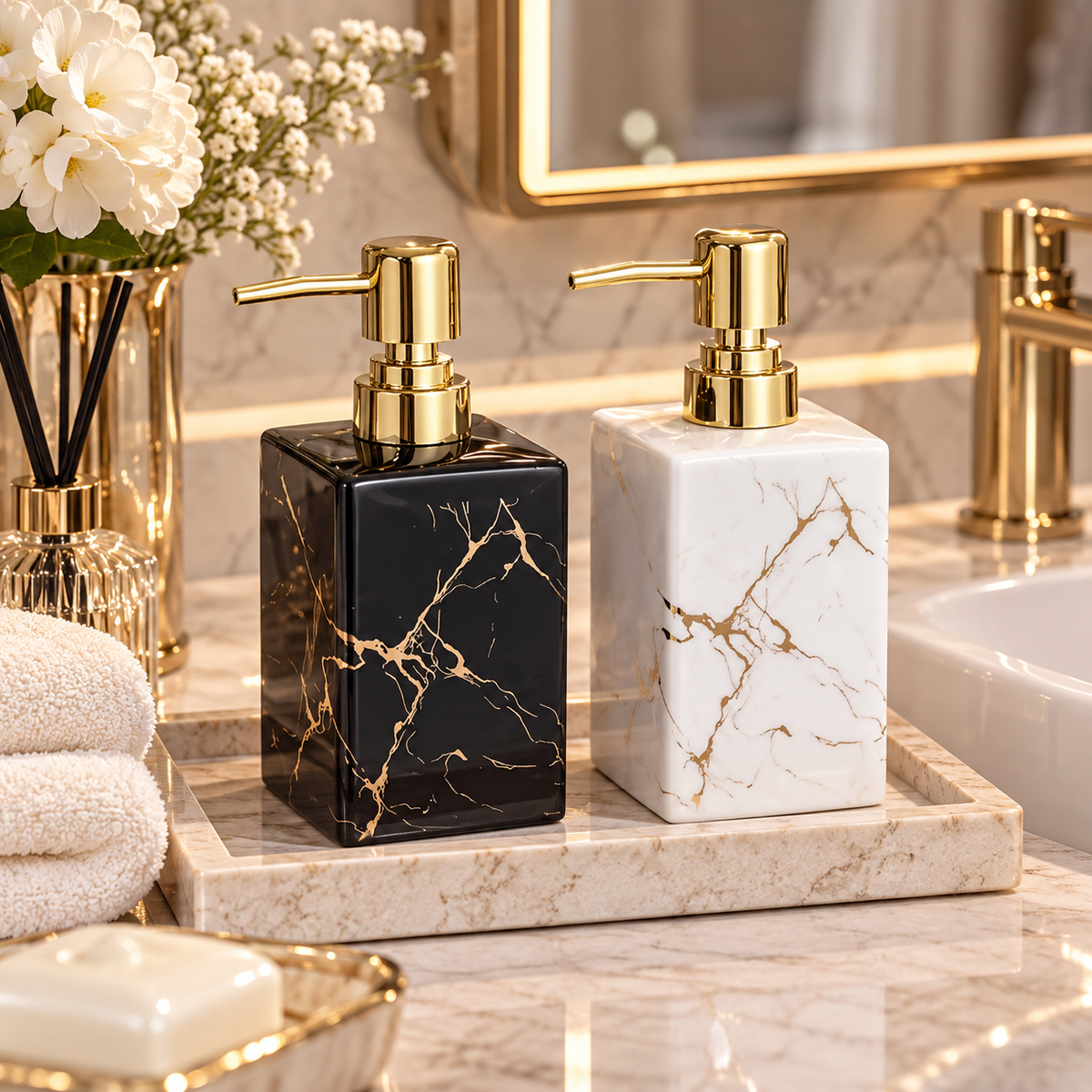 Marble Luxe Soap Dispenser