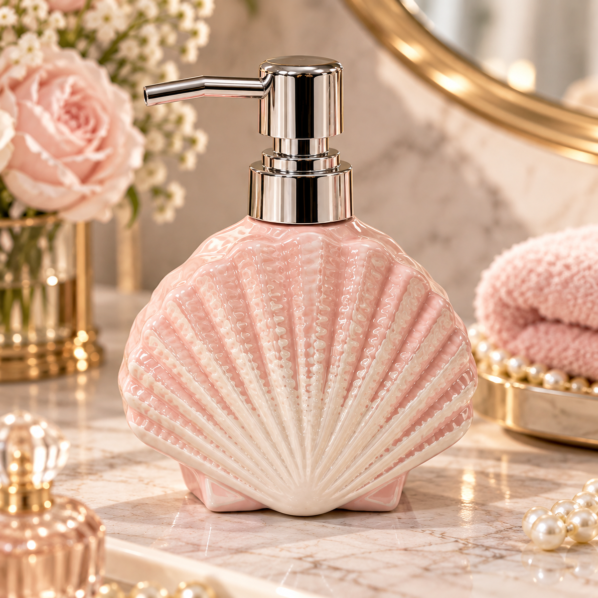 Pearl Shell Soap Dispenser